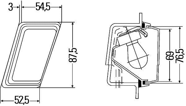 Hella 2BM004312-051 Auxiliary Direction Indicator - 3