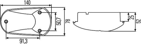 Hella 2BM008355-007 Auxiliary Direction Indicator - 2