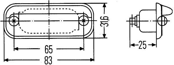 Hella 2KA001378-041 Licence Plate Light - 3