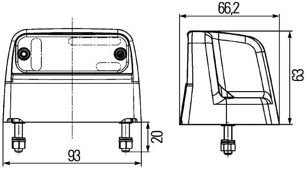 Hella 2KA012271-277 Licence Plate Light - 2