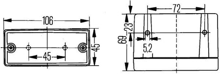 Hella 2NE006609-001 Rear Fog Light - 3