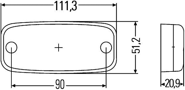 Hella 2PS345600-197 Side Marker Light - 3