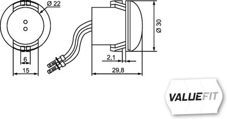 Hella 2PS357011-001 Side Marker Light - 2