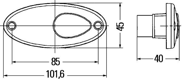Hella 2PS964295-007 Side Marker Light - 2