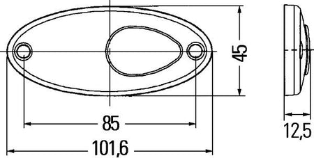 Hella 2PS964295-061 Side Marker Light - 3
