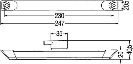 Hella 2XS008078-001 Clearance Light - 2