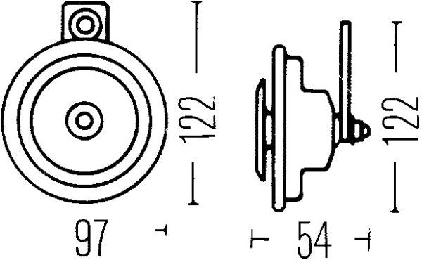 Hella 3AL002952-871 Signal Horn - 2