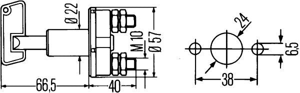 Hella 6EK002843-001 Main Switch, battery - 2