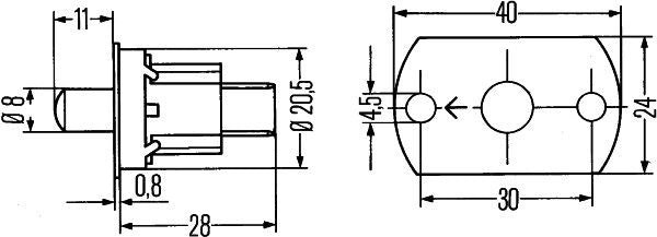 Hella 6ZF003549-001 Switch, door contact - 2