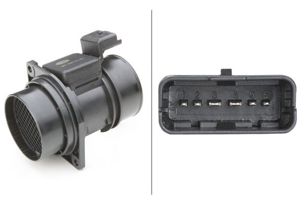 Hella 8ET009142-651 Mass Air Flow Sensor - 1