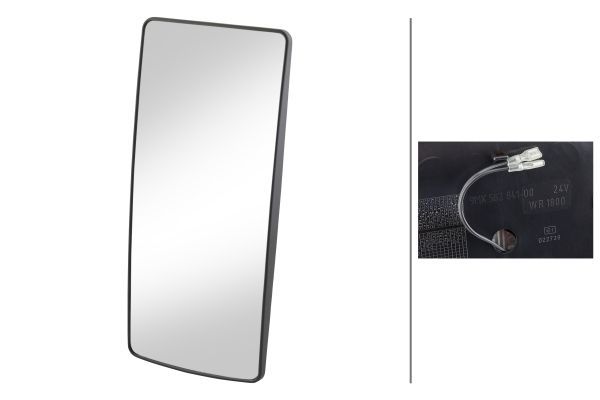 Hella 9MX562841-002 Mirror Glass, exterior mirror - 1