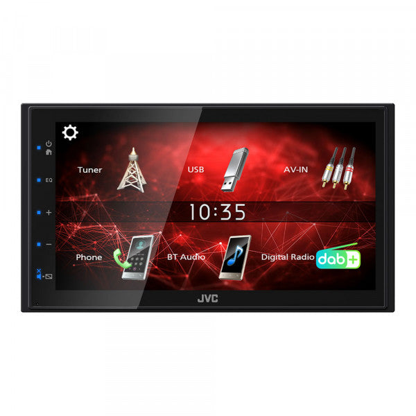 JVC Shallow Mount, Mechless DAB+ Media Player with Bluetooth Phone and Audio streaming
