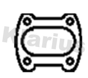 Klarius 411113 Gasket, exhaust pipe - 1