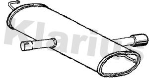 Klarius AU440M Rear Muffler - 1