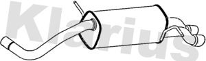 Klarius AU513G Rear Muffler - 1