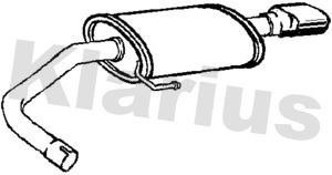 Klarius BM518J Rear Muffler - 1