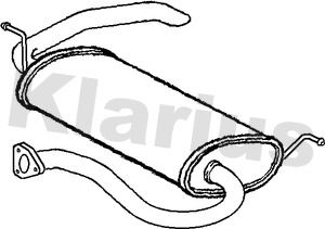 Klarius CL280W Rear Muffler - 1