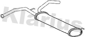 Klarius CN549J Rear Muffler - 1