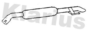 Klarius CN742B Rear Muffler - 1