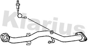 Klarius DN554T Exhaust Pipe - 1