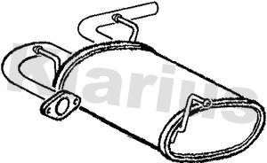Klarius DN565C Rear Muffler - 1