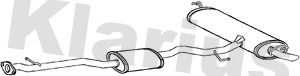 Klarius DN658P Rear Muffler - 1
