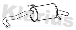 Klarius DN782H Rear Muffler - 1