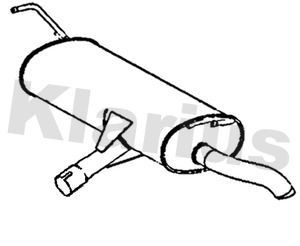 Klarius DN836D Rear Muffler - 1