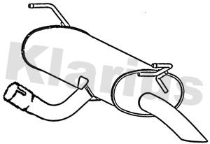 Klarius DN939C Centre Muffler - 1