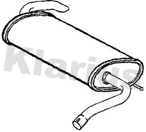 Klarius FE1294L Rear Muffler - 1