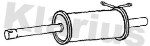 Klarius FE1457X Centre Muffler - 1