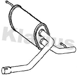 Klarius FE1688H Rear Muffler - 1