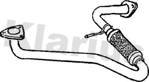 Klarius FE661L Exhaust Pipe - 1