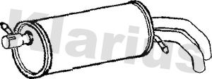 Klarius FE897P Rear Muffler - 1