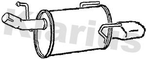 Klarius GM472H Rear Muffler - 1