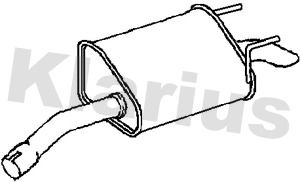Klarius GM476C Rear Muffler - 1