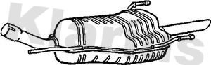 Klarius GM497W Rear Muffler - 1