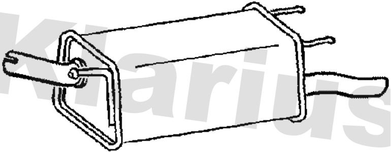 Klarius GM502M Rear Muffler - 1
