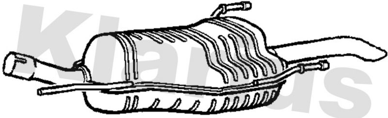 Klarius GM505J Rear Muffler - 1