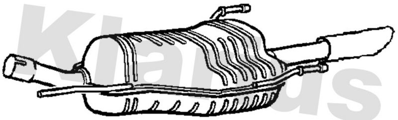 Klarius GM507G Rear Muffler - 1