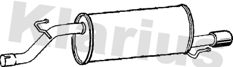 Klarius GM551Q Rear Muffler - 1