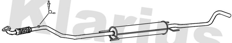 Klarius GM556J Centre Muffler - 1