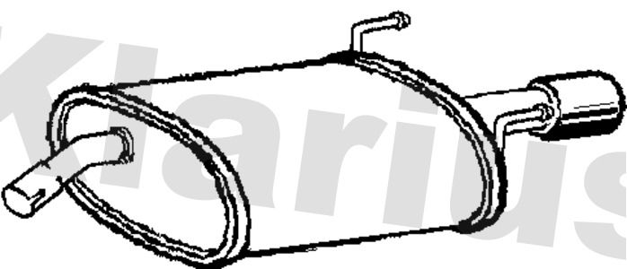 Klarius GM588L Rear Muffler - 1