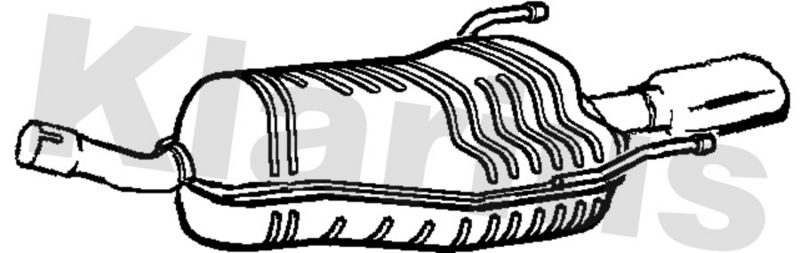 Klarius GM605L Rear Muffler - 1