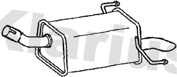 Klarius GM620P Rear Muffler - 1