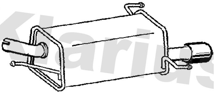 Klarius GM632X Rear Muffler - 1