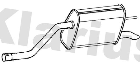 Klarius GM747D Rear Muffler - 1