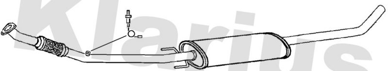 Klarius GM784A Centre Muffler - 1