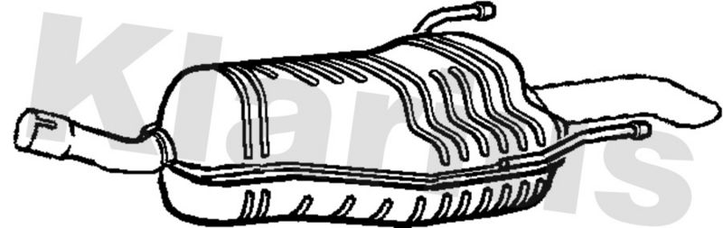 Klarius GM788T Rear Muffler - 1