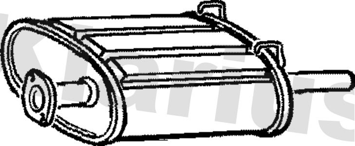 Klarius HA283H Rear Muffler - 1
